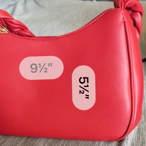 Red Hobo Style Bag - Picture 9 of 9